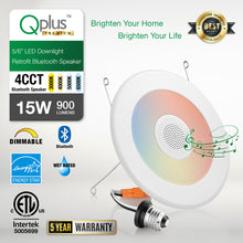 Cargar imagen en el visor de la galería, QPlus 5/6 pulgadas LED Downlight Retrofit Altavoz Bluetooth
