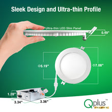Load image into Gallery viewer, QPlus 6 Inch LED Recessed Slim Pot Light with the Metal Junction Box, 13W, 1050LM, 5CCT(2700K/3000K/3500/4000K/5000K) Color Changeable, Dimmable, Energy Star Certified, ETL Listed, IC-Rated, Wet Rated, 5 Year Warranty