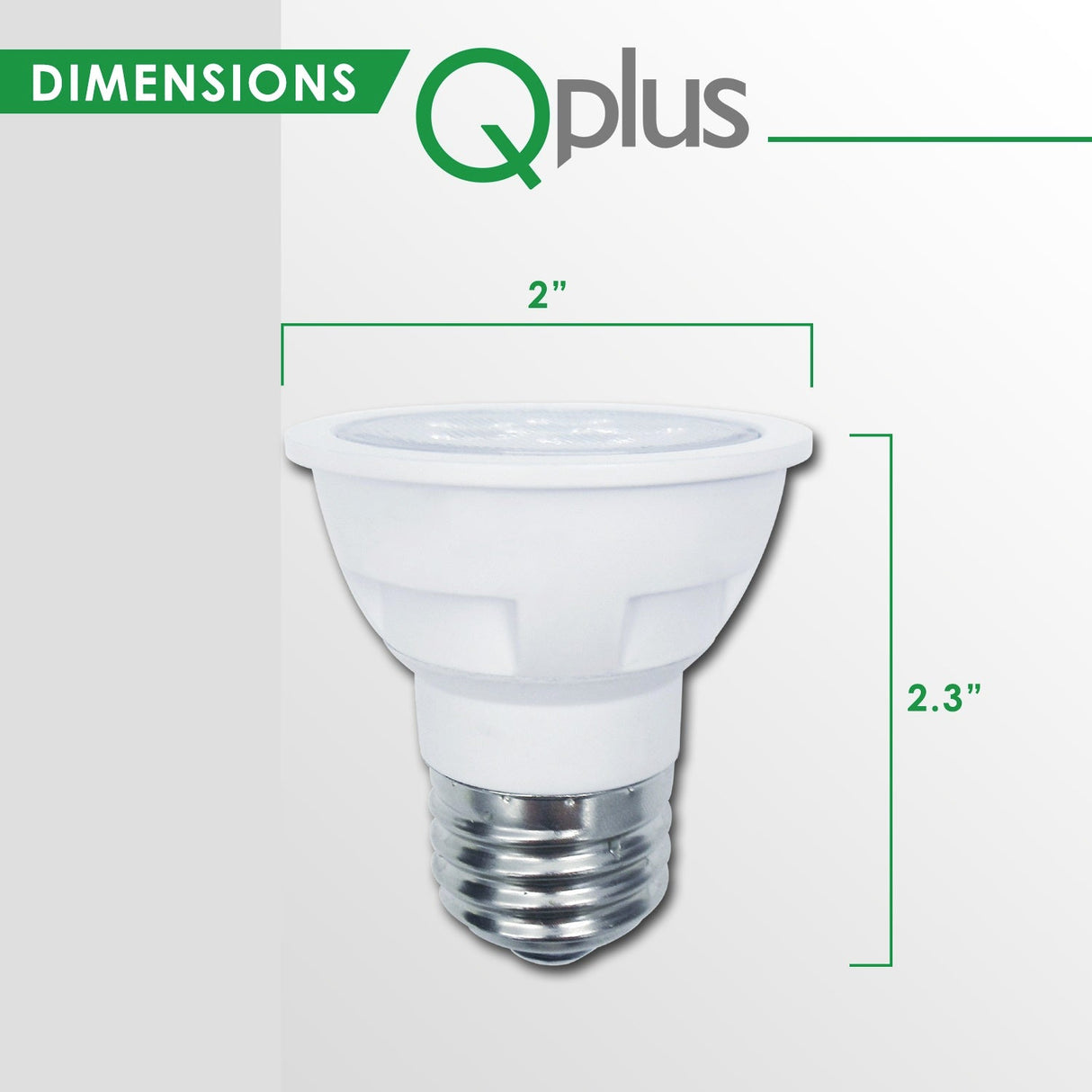 Bombillas LED QPlus PAR16 SIM COB Bombillas de techo de cuello corto; 3 años de garantía