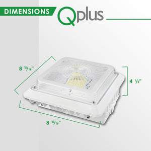 QPLUS LED Garage/ Parking Canopy Light in 55W - 5000K Day Light - IP65 /cULus 120V - 277Volts