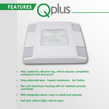 Load image into Gallery viewer, QPLUS Gas Station LED Canopy Light - 5000K Day Light - IP65 /cULus 130 Watts/14528 Lumens