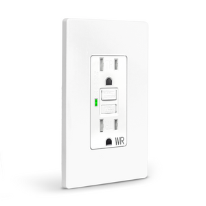 QPlus 15Amp Tamper & Water Resistant GFCI Receptacle Outlet with LED Indicator 1875W - UL Listed