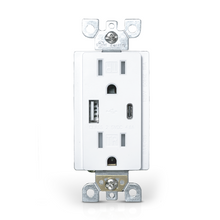 Load image into Gallery viewer, QPlus 15 Amp Type-C &amp; A Wall Receptacle Outlet, Tamper Resistant 1875W - UL Listed