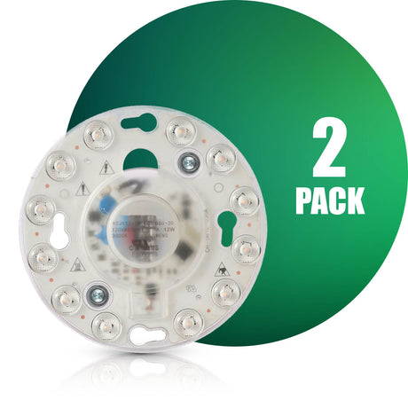 QPlus LED Circular Module Panel, Replacement Light, 4.1 Inch, 12W, 800LM, 1CCT(3000K/4000K/5000K), Dimmable, Energy Star Certified, ETL Listed, 5 Year Warranty