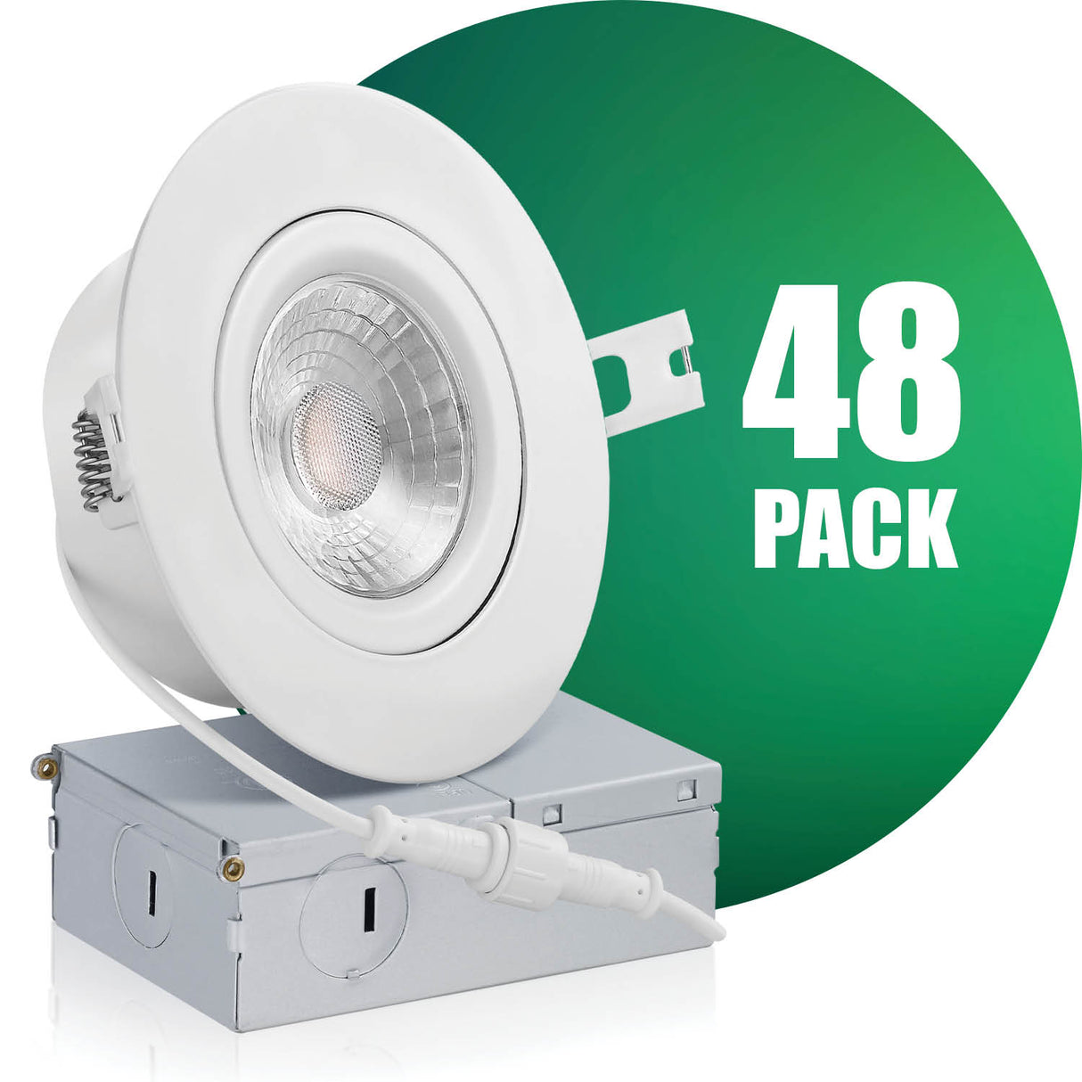 4 Inch Airtight Narrow Gap Recessed LED Lighting, Gimbal, Single CCT