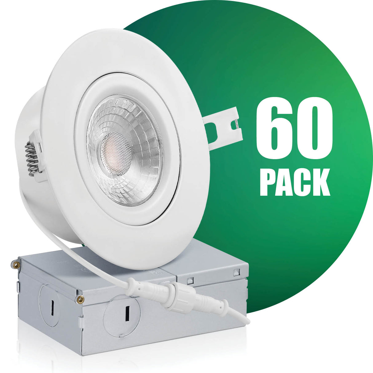 4 Inch Airtight Narrow Gap Recessed LED Lighting, Gimbal, Single CCT