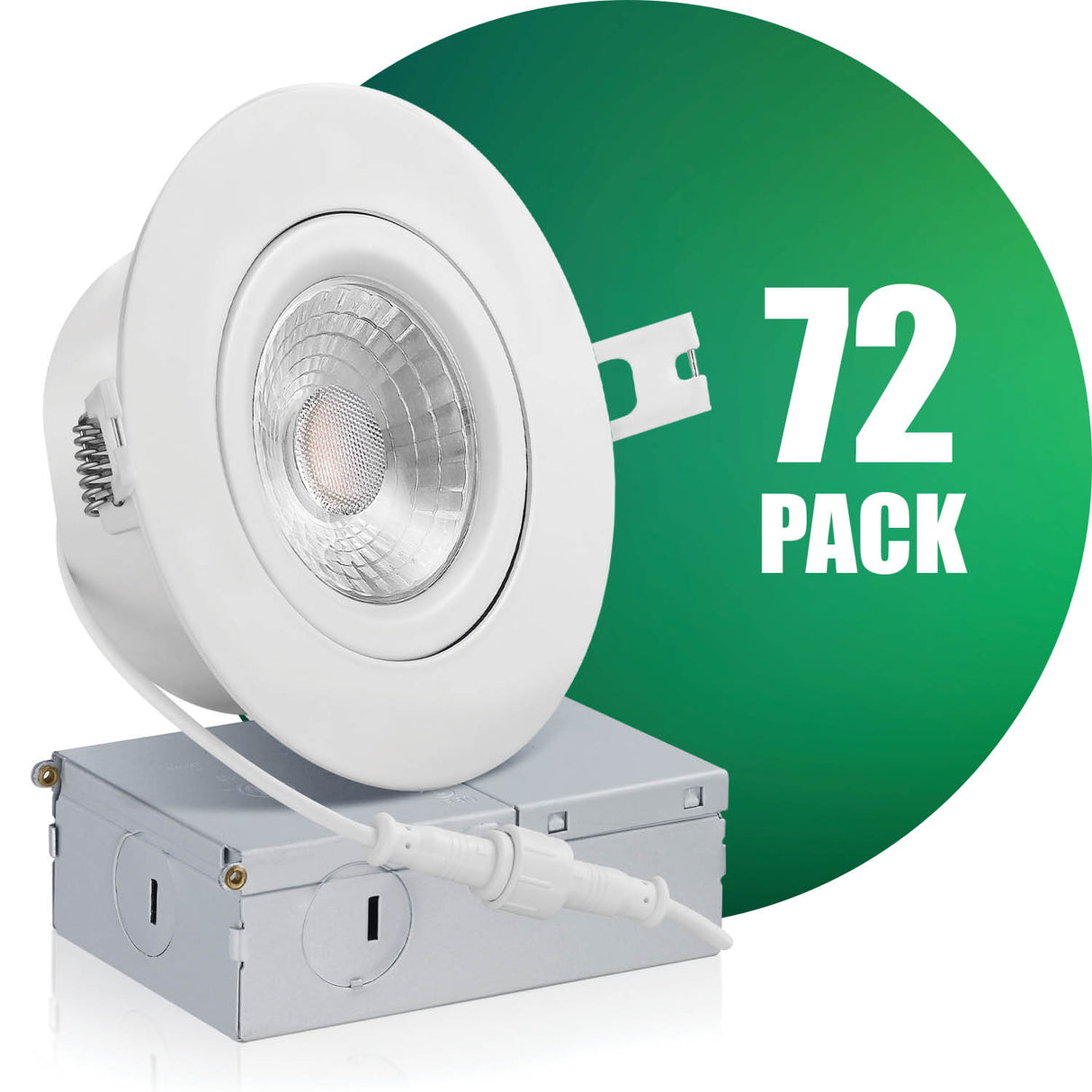 4 Inch Airtight Narrow Gap Recessed LED Lighting, Gimbal, Single CCT