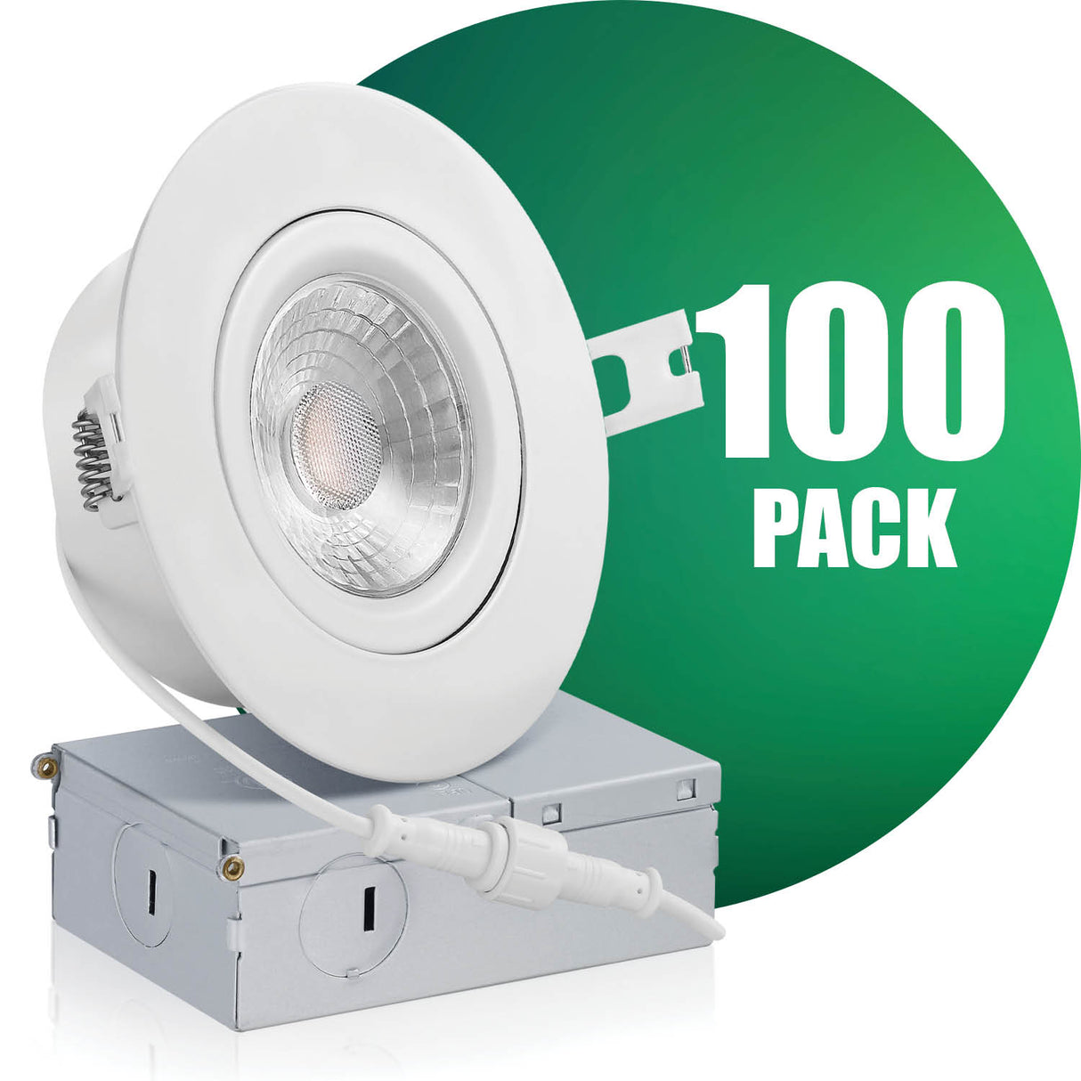 4 Inch Airtight Narrow Gap Recessed LED Lighting, Gimbal, Single CCT