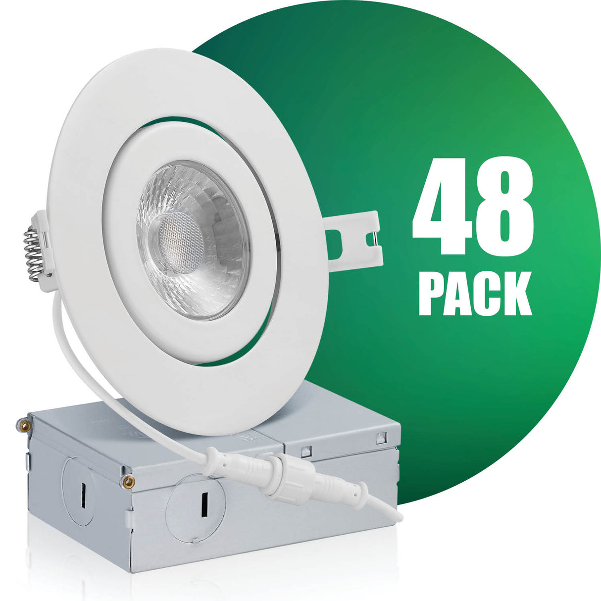 4 Inch Recessed LED Lighting, Gimbal, Single CCT