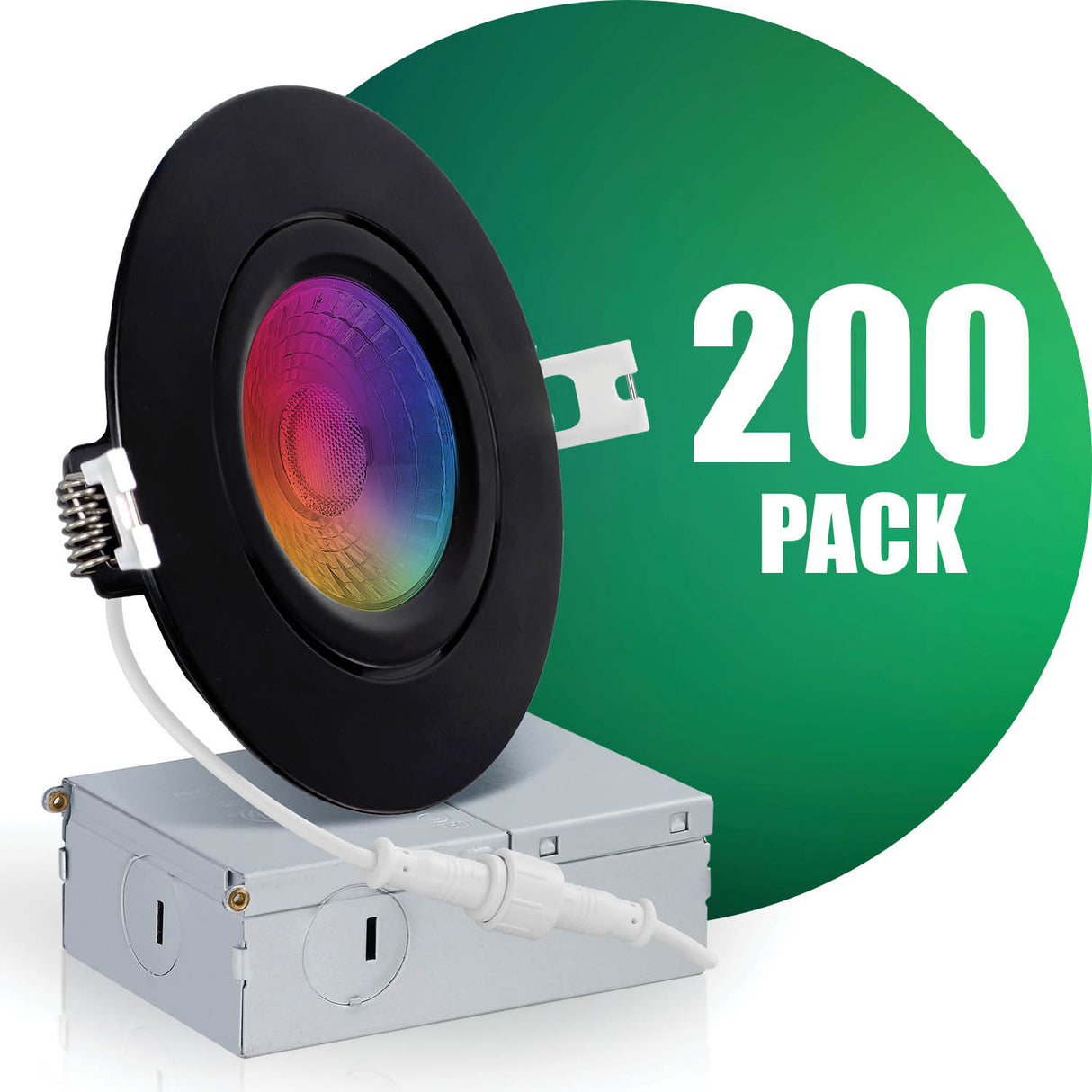 QPlus Smart Slim LED Pot Light de 4 pulgadas (WiFi - Sin concentrador) - RGB 16 millones de colores y blanco sintonizable 2700K a 6500K