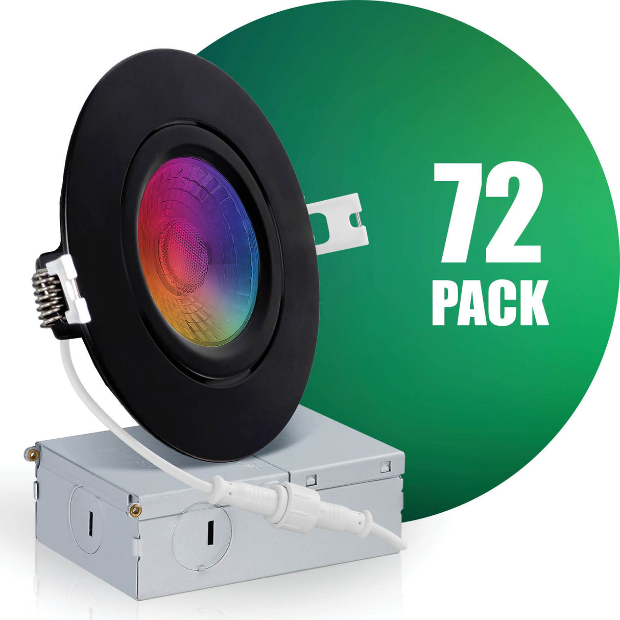 QPlus Smart Slim LED Pot Light de 4 pulgadas (WiFi - Sin concentrador) - RGB 16 millones de colores y blanco sintonizable 2700K a 6500K