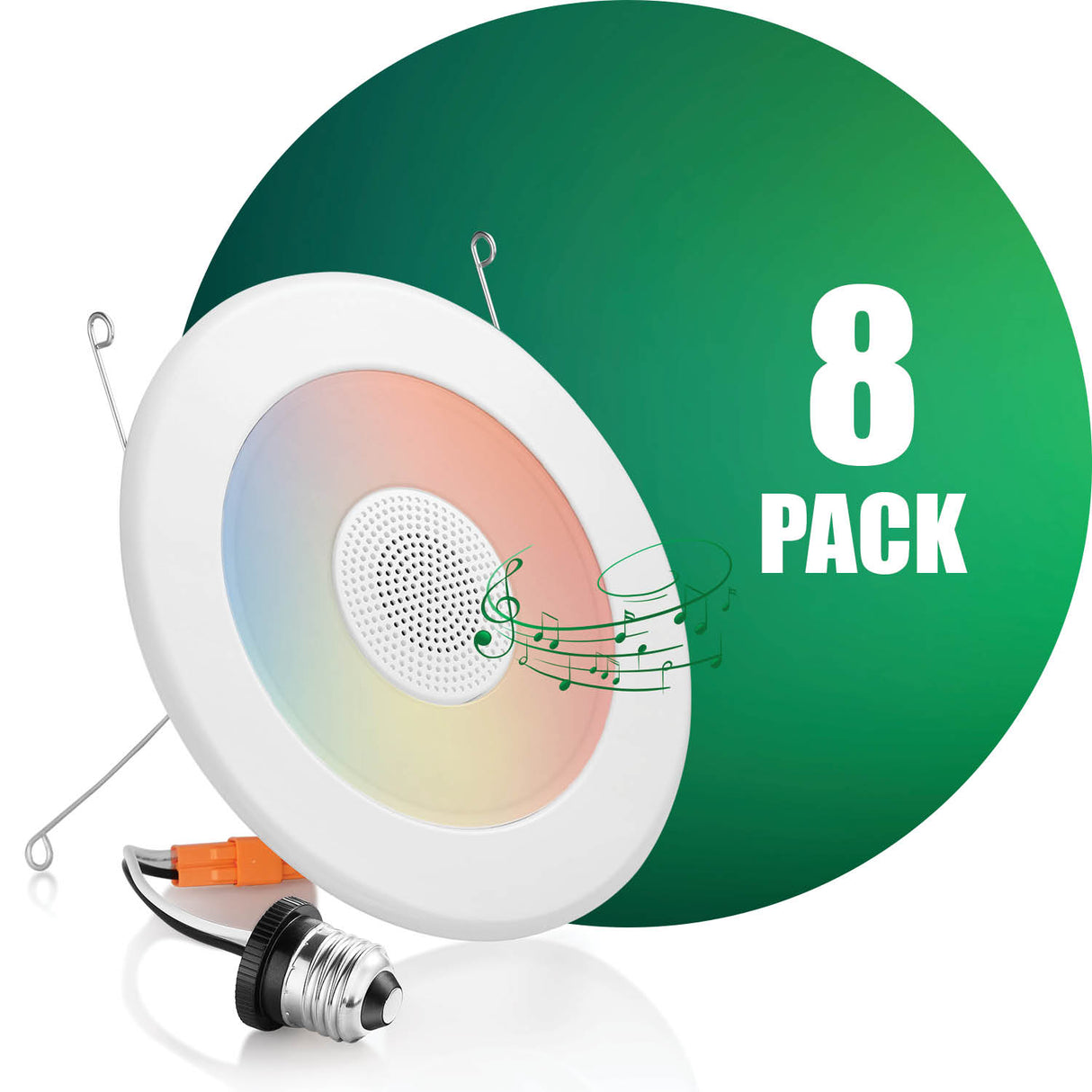 QPlus 5/6 pulgadas LED Downlight Retrofit Altavoz Bluetooth