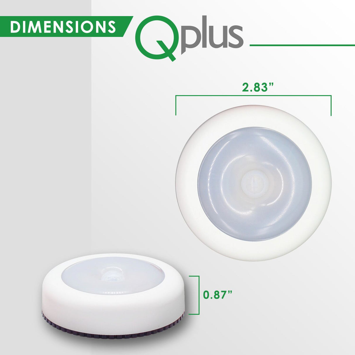 Luces nocturnas inalámbricas con sensor de movimiento QPlus - Alimentado por batería 4000K